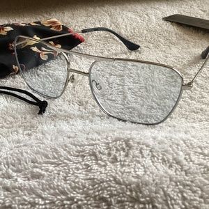 Silver Aviator Glasses